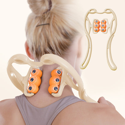 Masajeador de cuello con terapia magnética, manual, con pinza para el cuello